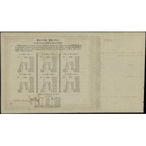 Pożyczka na 600 złotych, 1.06.1831, Warszawa; numeracja...