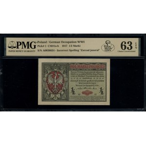 1/2 marki polskiej, 9.12.1916; jenerał, seria A, numera...