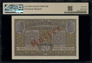 20 Polish marks, 9.12.1916; jeneral, series A, numerac...
