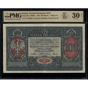 100 marek polskich, 9.12.1916; jenerał, seria A, numera...