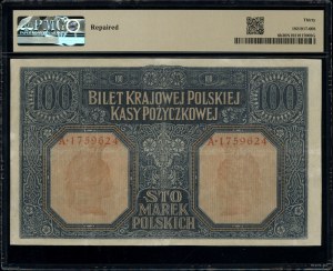 100 Polish marks, 9.12.1916; jeneral, series A, numeral...