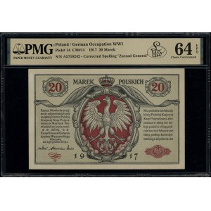 20 marek polskich, 9.12.1916; Generał, seria A, numerac...