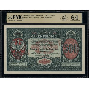 500 marchi polacchi, 15.01.1919; nessuna serie e ...