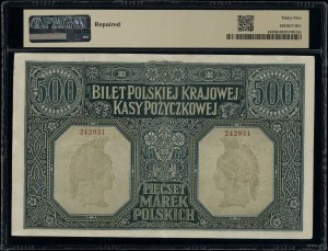 500 Polish marks, 15.01.1919; numbering 242931; Lucow....