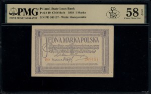 1 Polish mark, 17.05.1919; PD series, numbering 269157,...