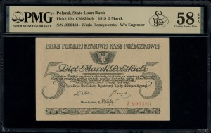 5 Polish marks, 17.05.1919; J series, numbering 900483....