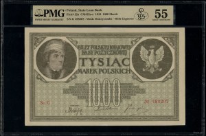 1,000 Polish marks, 17.05.1919; G series, numbering 49....