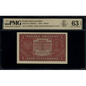 1 marka polska, 23.08.1919; seria I E, numeracja 790702...