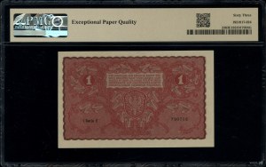 1 Polish mark, 23.08.1919; series I E, numbering 790702....