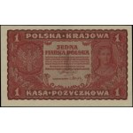 1 marka polska, 23.08.1919; seria I E, numeracja 790702...
