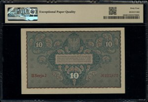 10 Polish marks, 23.08.1919; series II J, numbering 22....