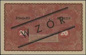 20 Polish marks, 23.08.1919; series II EO, numbering 4....