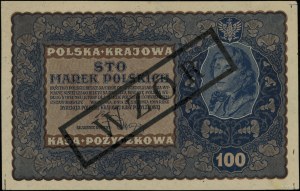 100 Polish marks, 23.08.1919; IH R series, numbering 4....