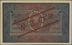 5,000 Polish marks, 7.02.1920; series II R, numbering ...