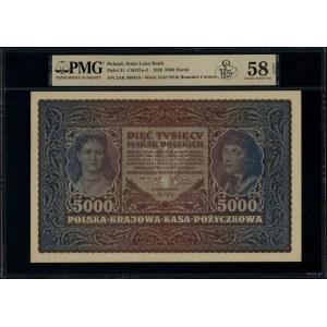 5.000 marek polskich, 7.02.1920; seria II AK, numeracja...