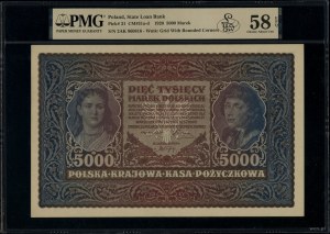 5,000 Polish marks, 7.02.1920; Series II AK, numbering...