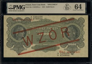 10,000 Polish marks, 11.03.1922; series A, numbering 1....