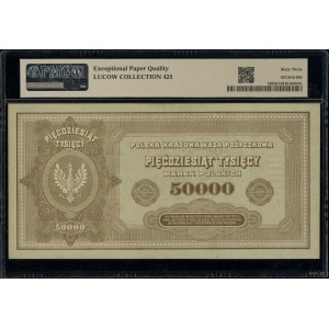 50.000 marek polskich, 10.10.1922; seria L, numeracja 4...