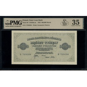 500 000 poľských mariek, 30.08.1923; séria U, číslovanie ...