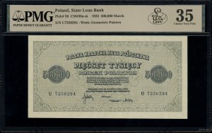 500,000 Polish marks, 30.08.1923; U series, numbering ...