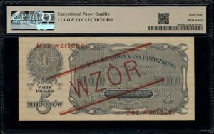 5,000,000 Polish marks, 20.11.1923; series B, numbering...