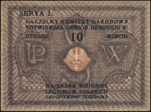 Supreme National Committee, Voucher for 10 crowns for the treasury of the Military...