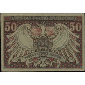 Banka pre západné Poľsko; poukážka na 50 mariek, platná do 3...