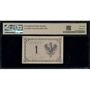 1 złoty, 28.02.1919; seria 19 G, numeracja 099,557; Luc...
