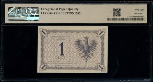 1 zloty, 28.02.1919; series 19 G, numbering 099,557; Luc...