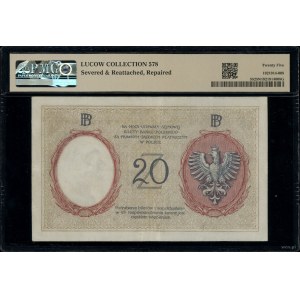 20 złotych, 28.02.1919; seria A.9, numeracja 070751; Lu...
