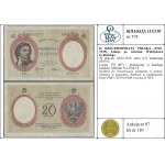 20 złotych, 28.02.1919; seria A.9, numeracja 070751; Lu...