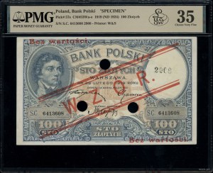 100 gold, 28.02.1919; C. series, numbering 6413608, p...