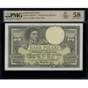 500 zloty, 28.02.1919; serie A., numerazione 4144876; L...