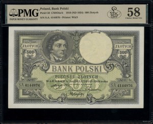 500 gold, 28.02.1919; series A., numbering 4144876; L...