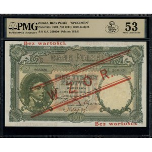 5.000 złotych, 28.02.1919; seria A., numeracja 266020, ...