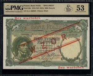 5,000 gold, 28.02.1919; series A., numbering 266020, ...