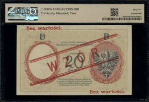 20 gold, 15.07.1924; series II A, numbering 1234567 /...