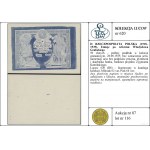 50 złotych - próbny poddruk w kolorze granatowym, 28.08...