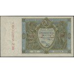 20 złotych, 1.03.1926; seria G., numeracja 0245678, obu...