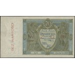 20 złotych, 1.03.1926; seria N., numeracja 0245678, obu...
