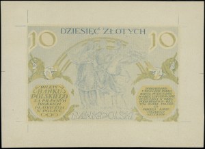 PLN 10 - one-sided proof subprint of a page o...