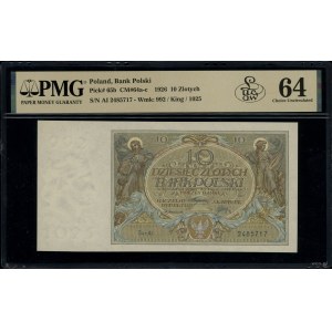 10 złotych, 20.07.1926; seria AI., numeracja 2485717, z...