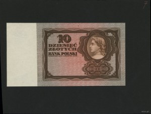 10 gold - one-sided color sample of the side of the head...
