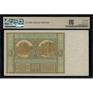 50 złotych, 1.09.1929; seria B.E., numeracja 9867411; L...
