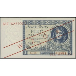 5 złotych, 2.01.1930; seria BX., numeracja 0197263, z p...