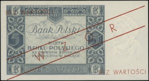 5 gold, 2.01.1930; BX. series, numbering 0197263, with p...