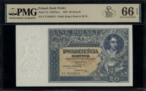 20 gold, 20.06.1931; CY. series, numbering 7852073; L...