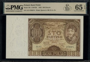 100 zloty, 2.06.1932; AZ. series, numbering 4780374, d...