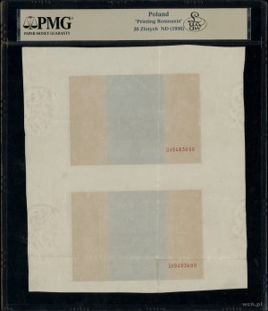 2 x 20 gold, 11.11.1936; DH series, numbering 9483690....