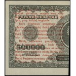 Bilet zdawkowy 1 grosz, 28.04.1924; nadruk na prawej cz...